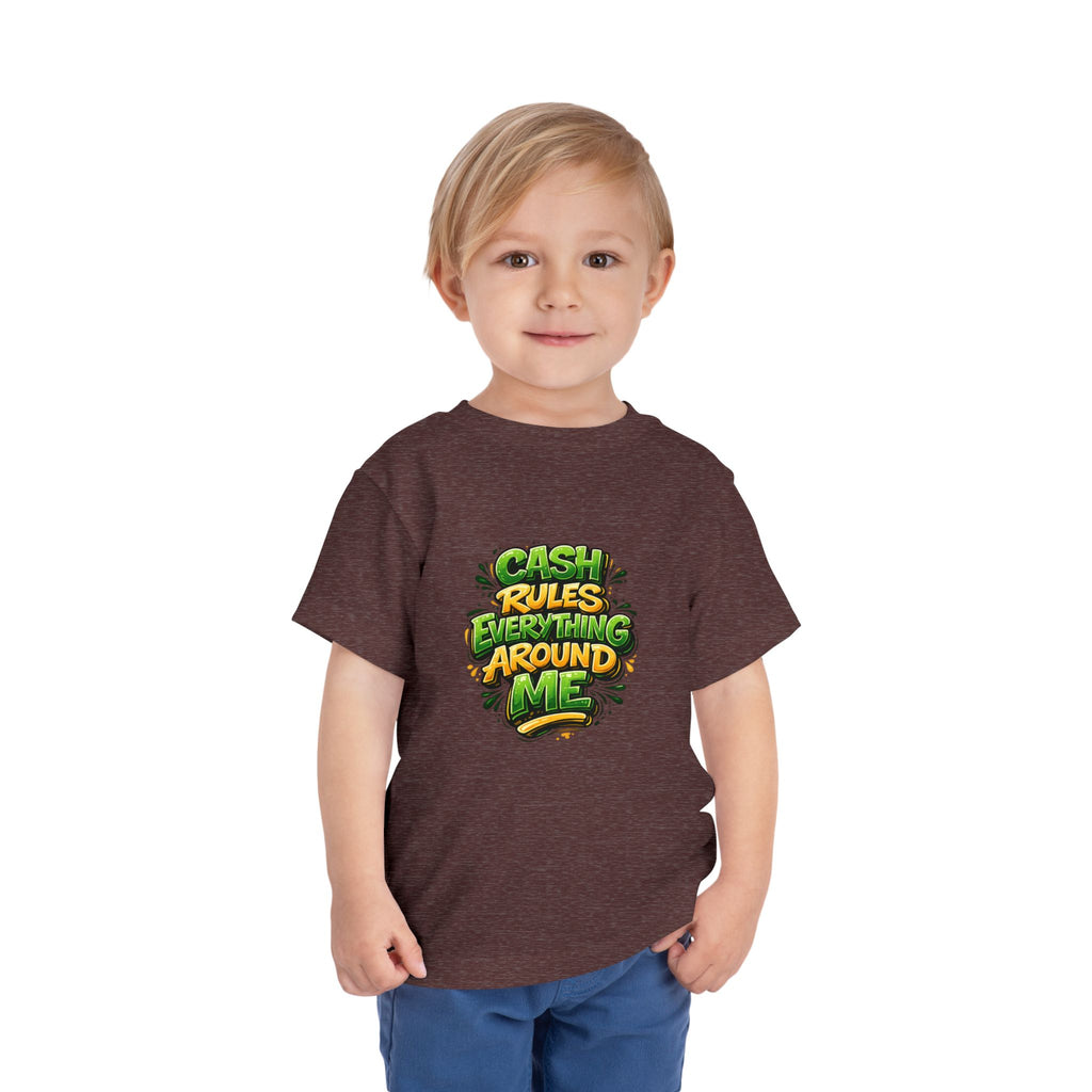 Toddler Tee - "Cash Rules Everything Around Me" Graphic Shirt | Funny Kid Money Design