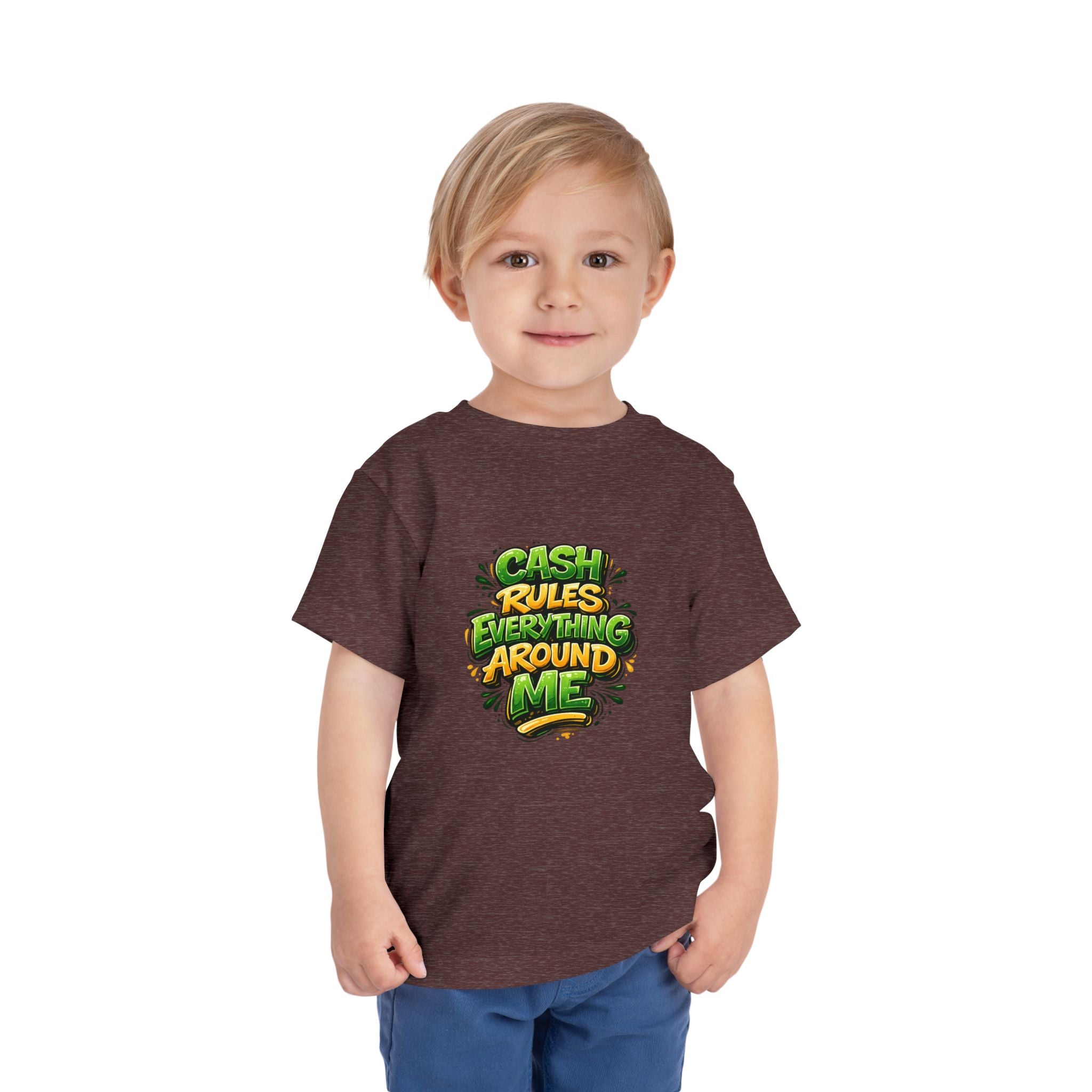 Toddler Tee - "Cash Rules Everything Around Me" Graphic Shirt | Funny Kid Money Design