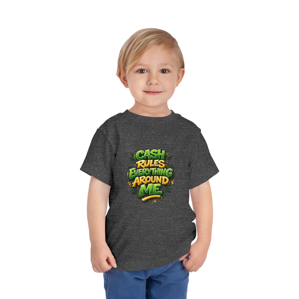 Toddler Tee - "Cash Rules Everything Around Me" Graphic Shirt | Funny Kid Money Design