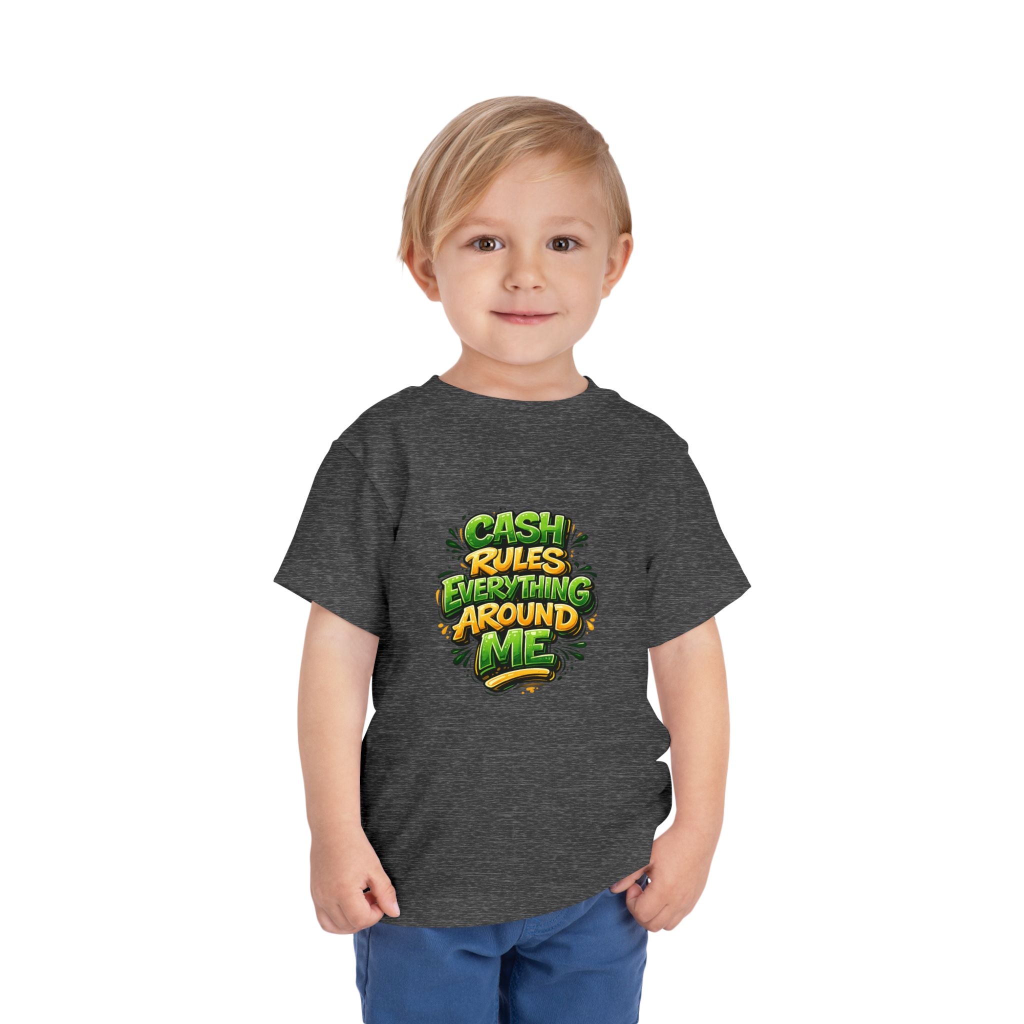 Toddler Tee - "Cash Rules Everything Around Me" Graphic Shirt | Funny Kid Money Design