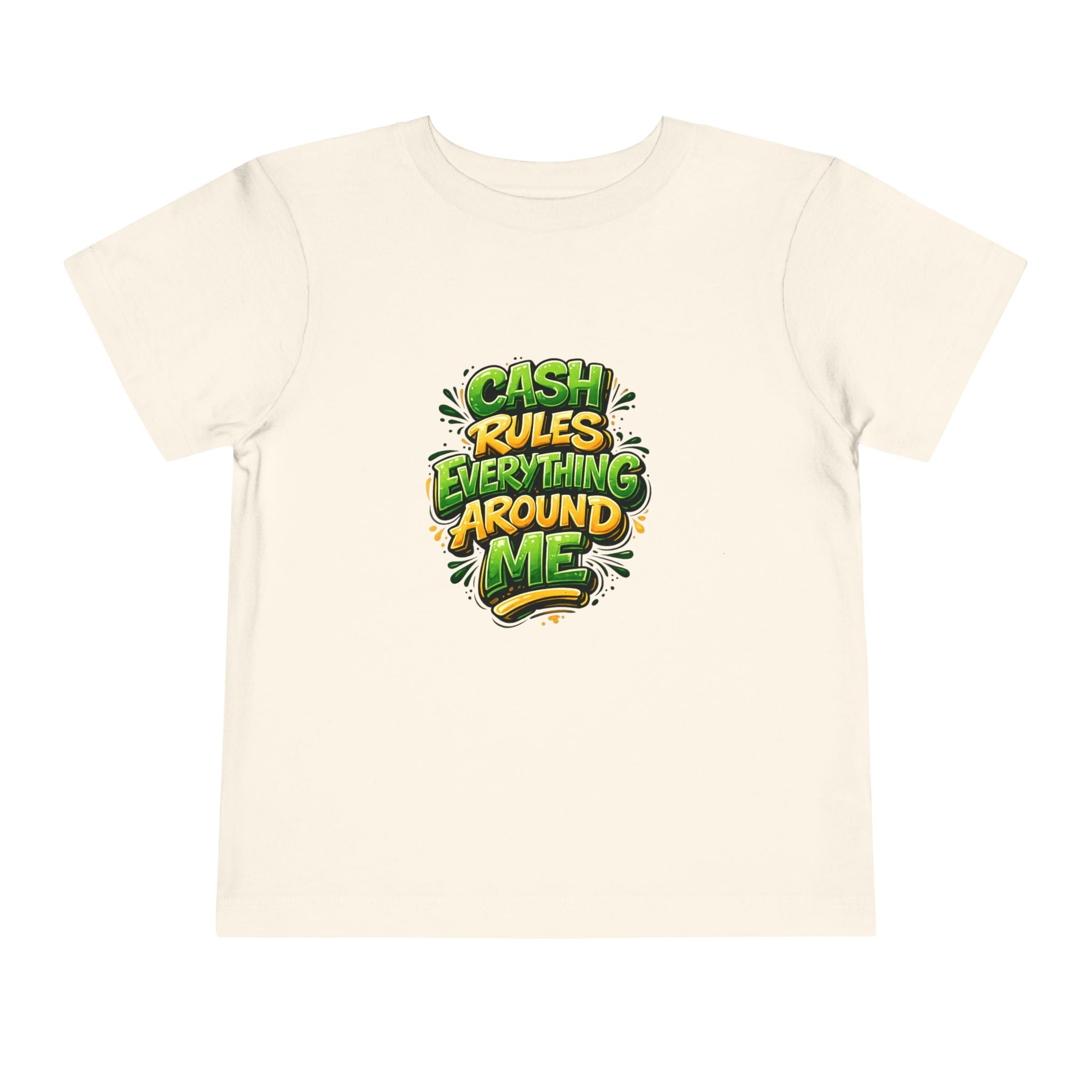 Toddler Tee - "Cash Rules Everything Around Me" Graphic Shirt | Funny Kid Money Design
