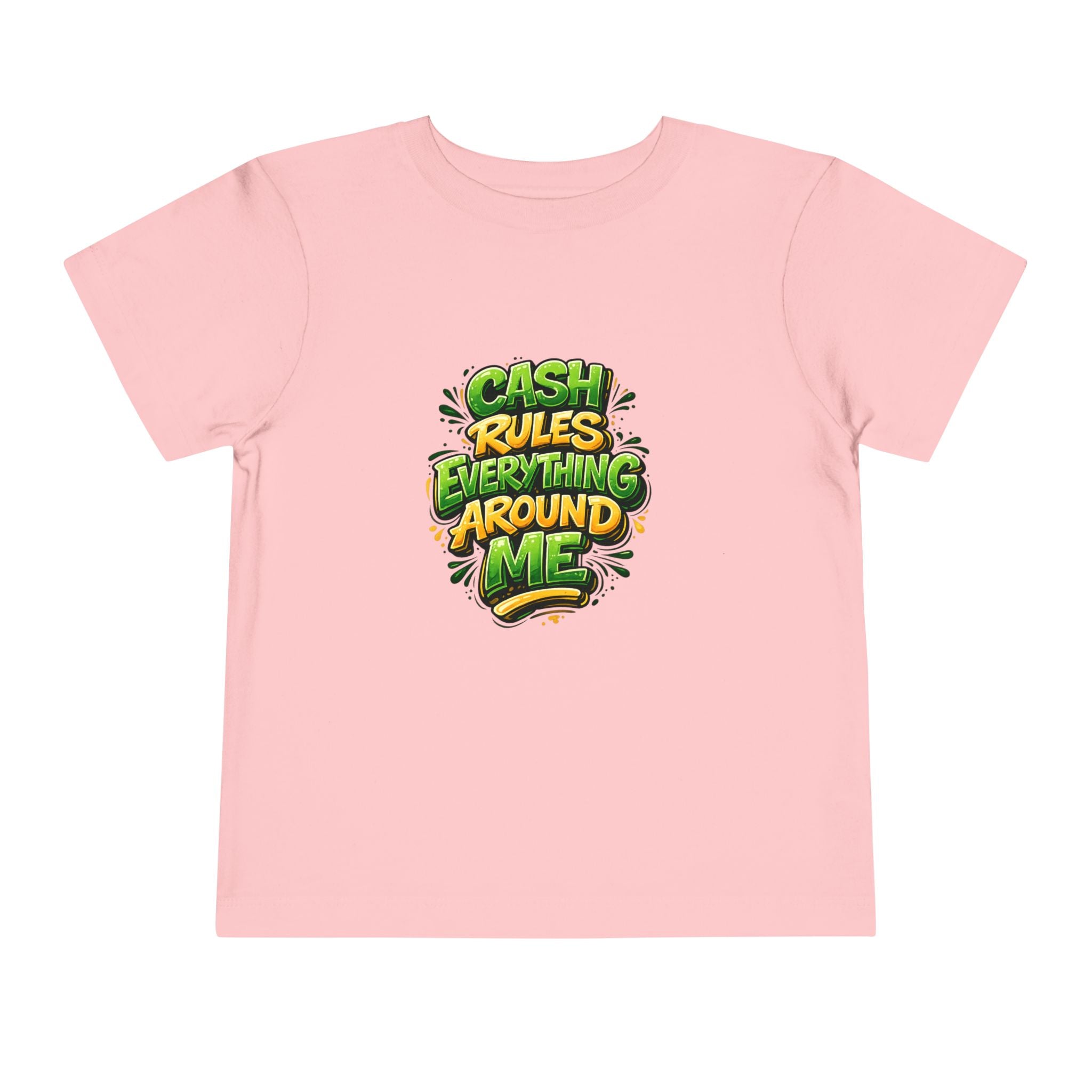 Toddler Tee - "Cash Rules Everything Around Me" Graphic Shirt | Funny Kid Money Design
