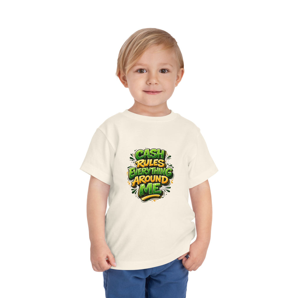 Toddler Tee - "Cash Rules Everything Around Me" Graphic Shirt | Funny Kid Money Design