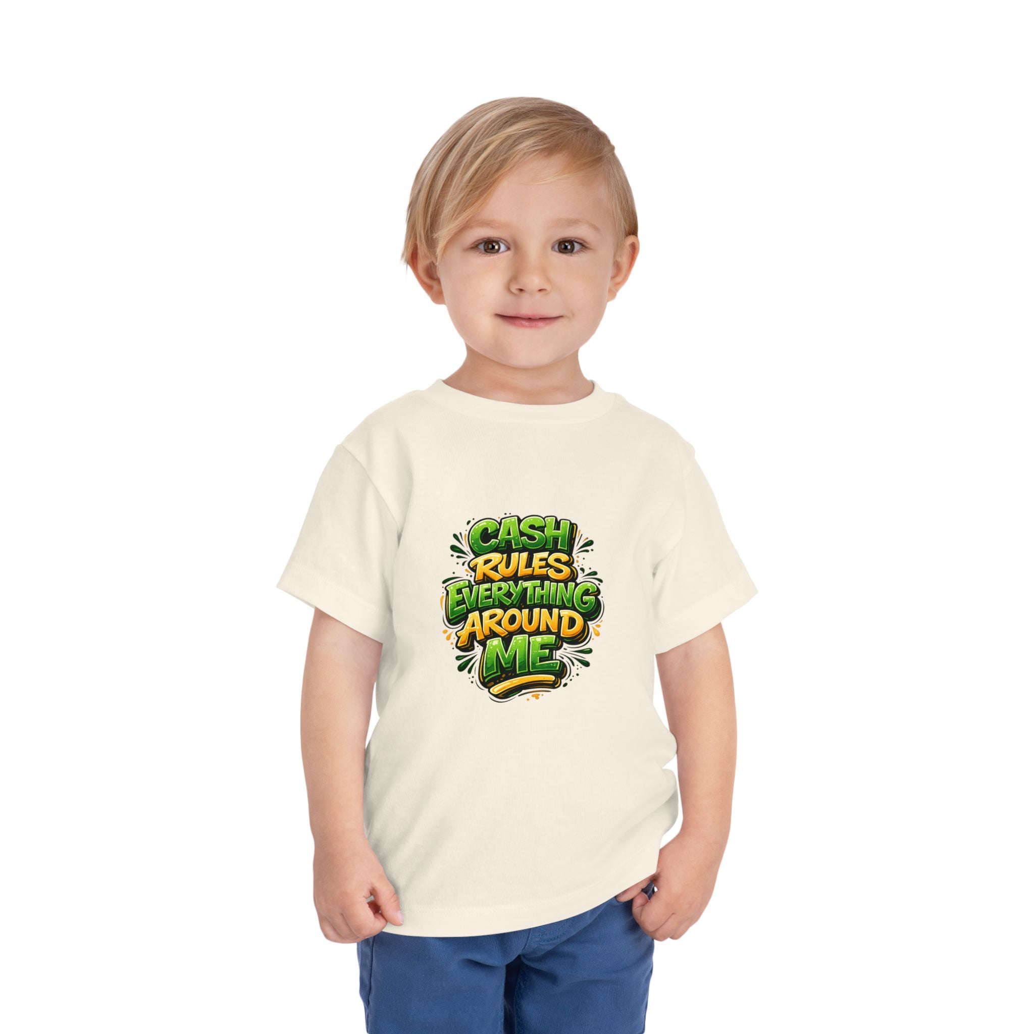 Toddler Tee - "Cash Rules Everything Around Me" Graphic Shirt | Funny Kid Money Design