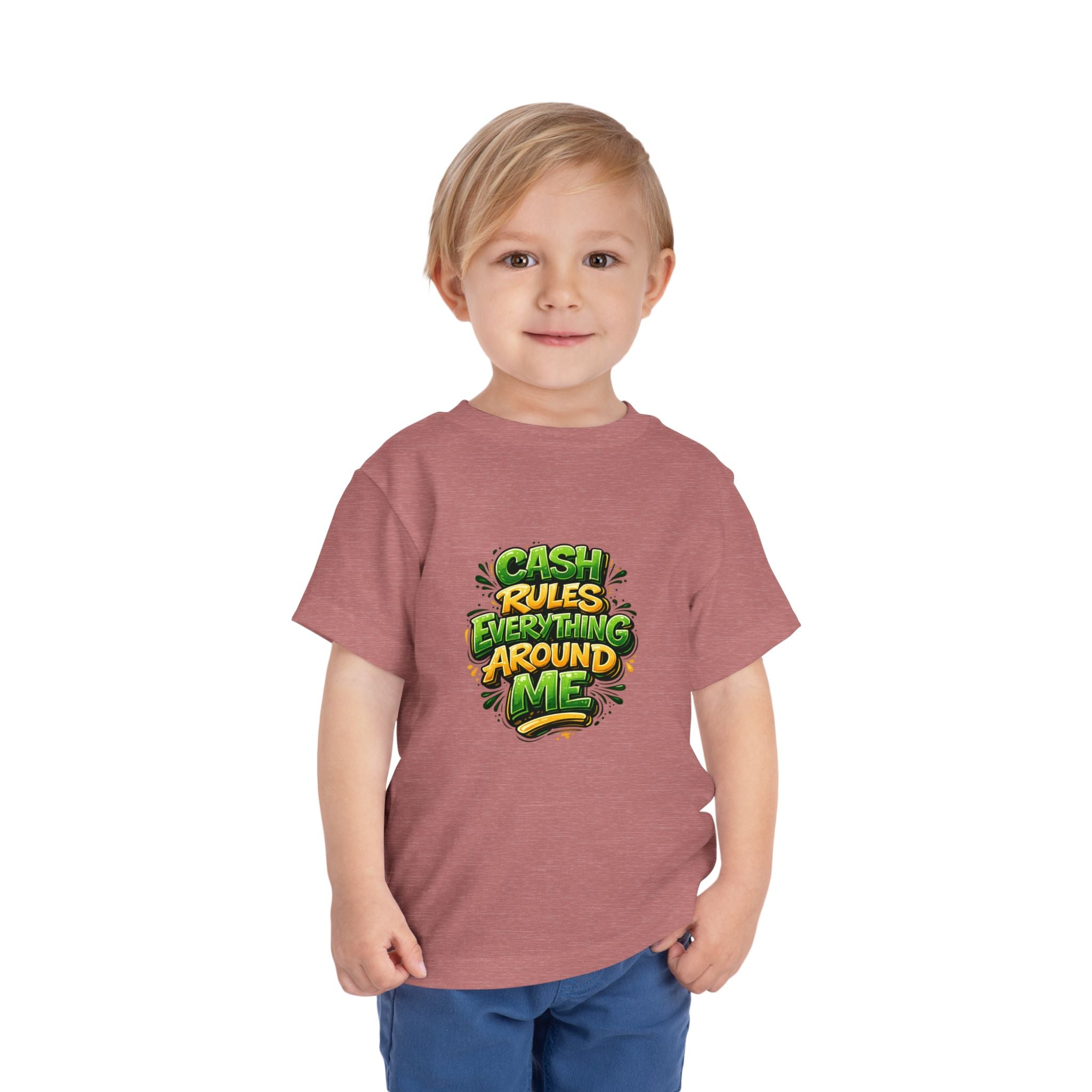 Toddler Tee - "Cash Rules Everything Around Me" Graphic Shirt | Funny Kid Money Design