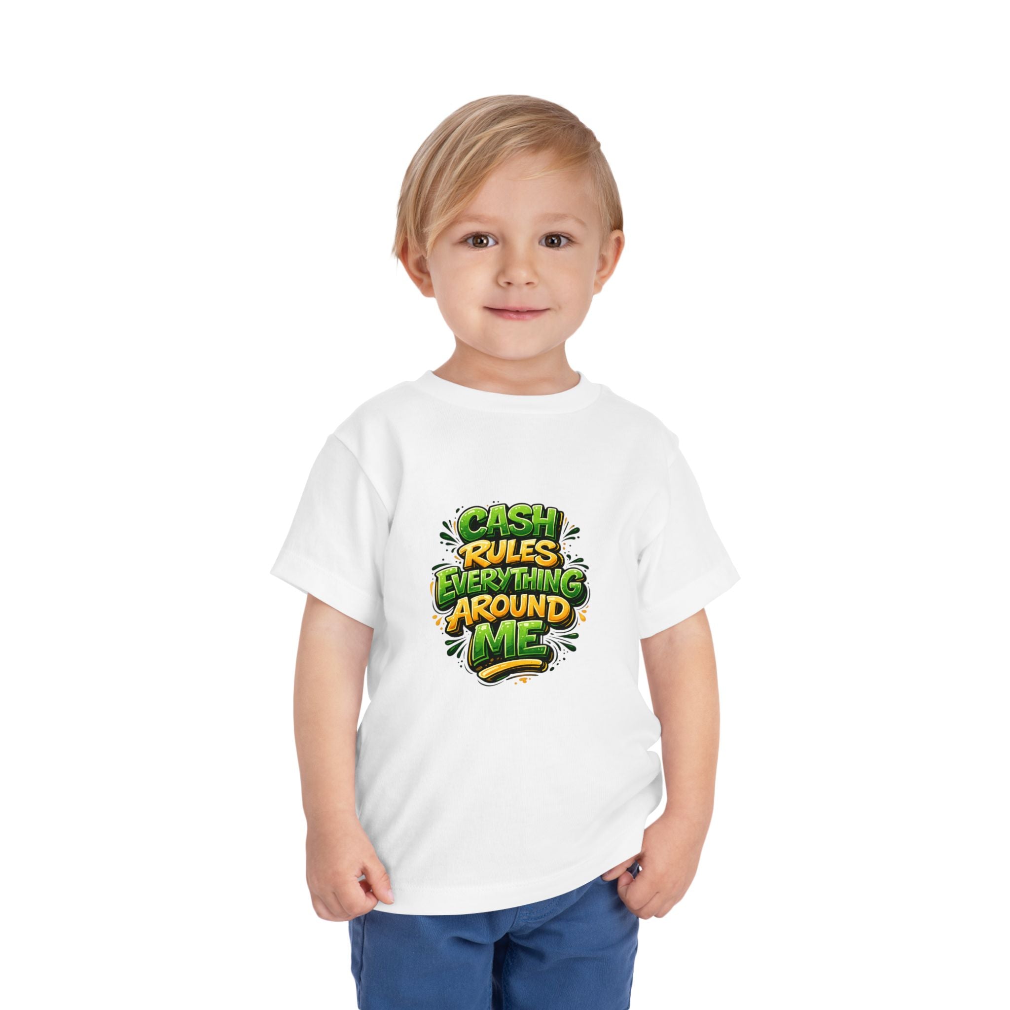 Toddler Tee - "Cash Rules Everything Around Me" Graphic Shirt | Funny Kid Money Design