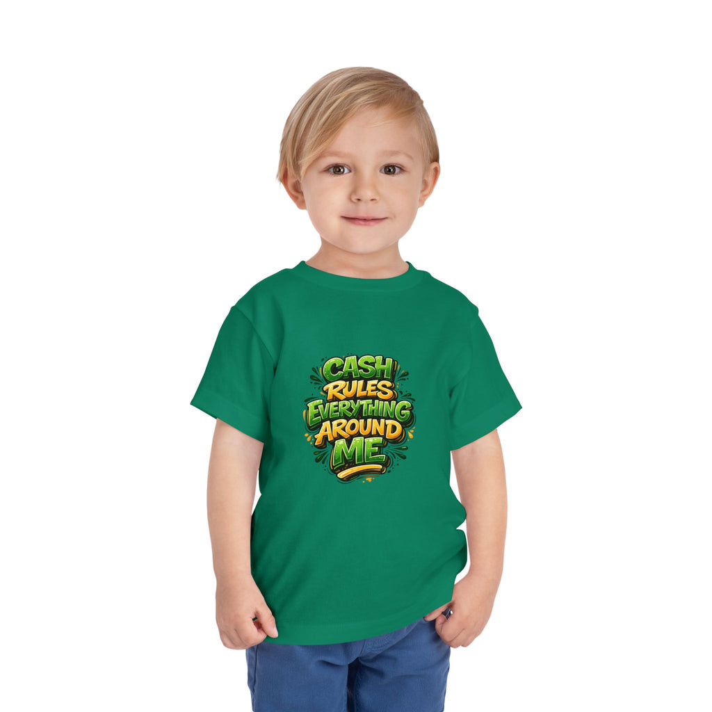 Toddler Tee - "Cash Rules Everything Around Me" Graphic Shirt | Funny Kid Money Design