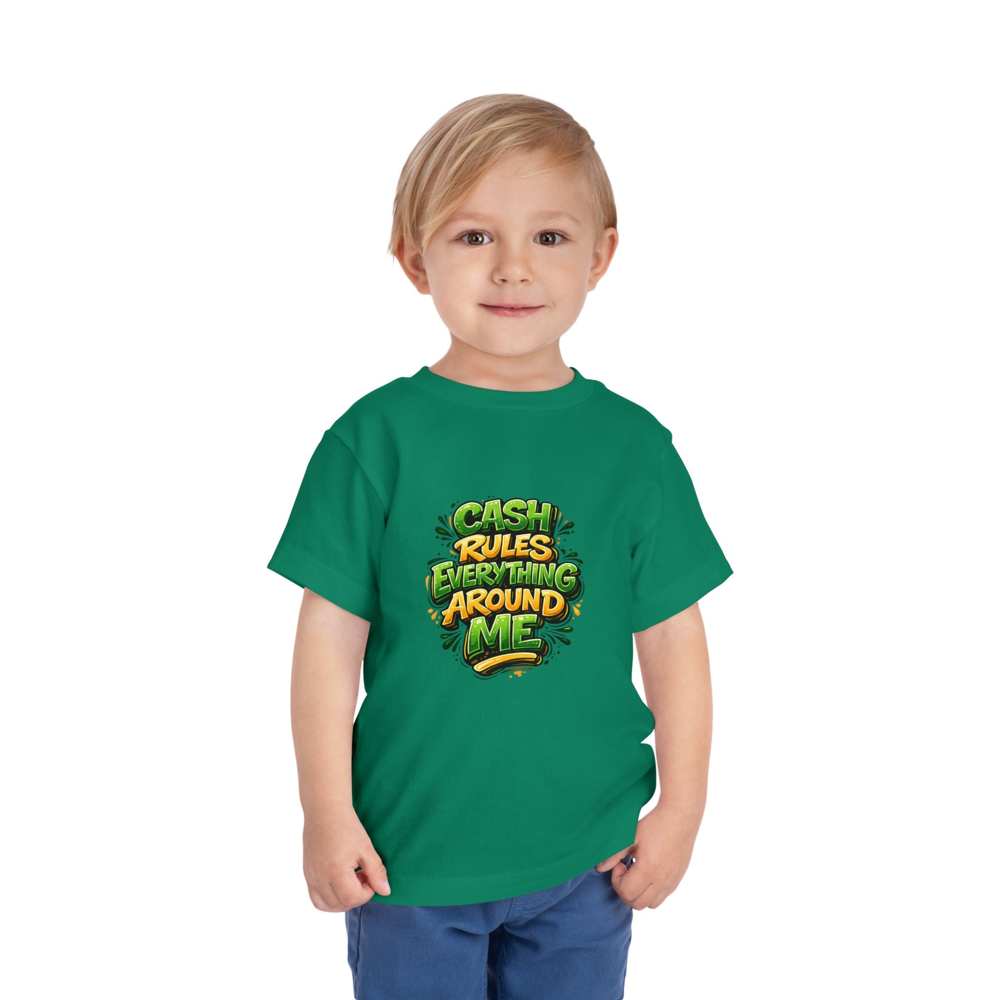 Toddler Tee - "Cash Rules Everything Around Me" Graphic Shirt | Funny Kid Money Design