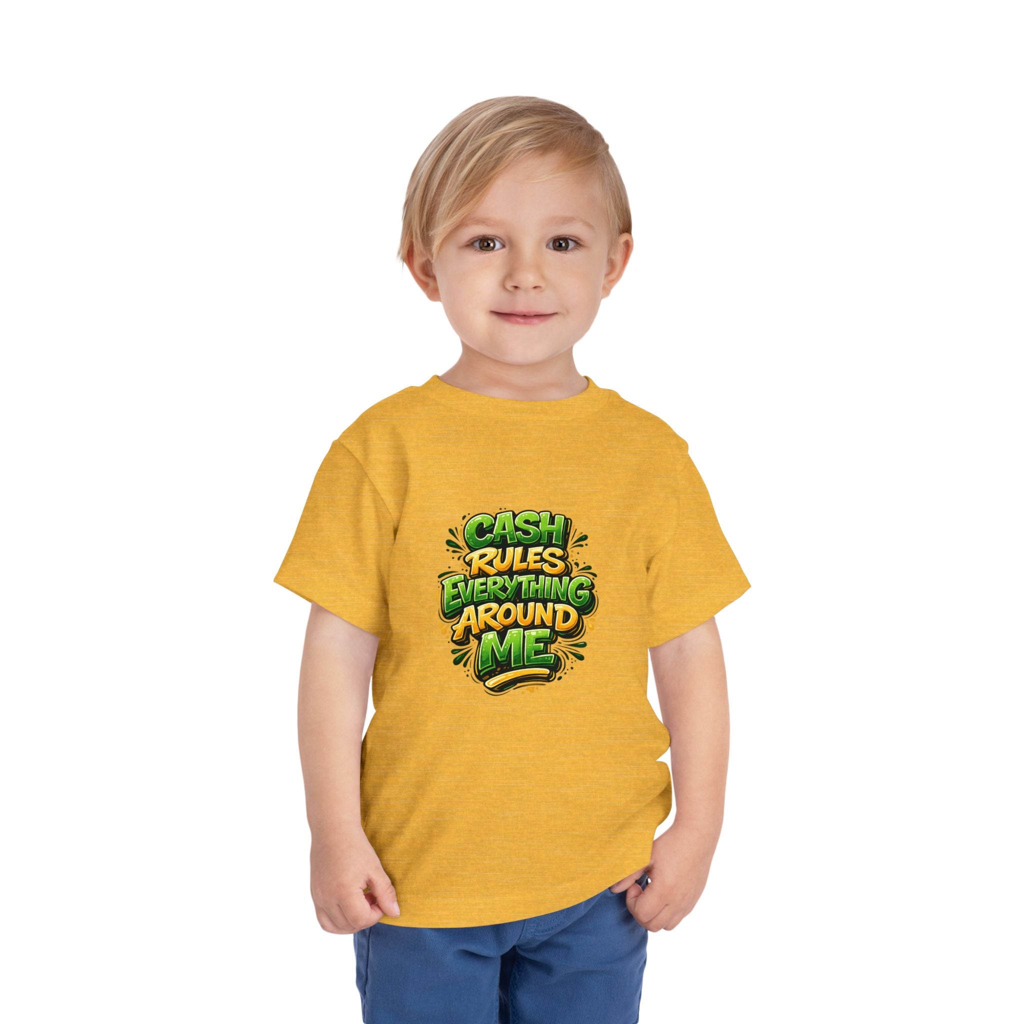 Toddler Tee - "Cash Rules Everything Around Me" Graphic Shirt | Funny Kid Money Design
