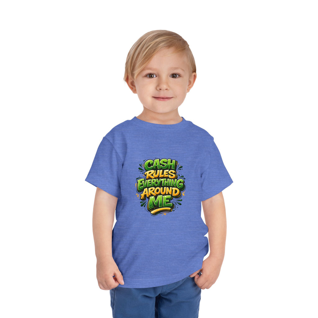 Toddler Tee - "Cash Rules Everything Around Me" Graphic Shirt | Funny Kid Money Design