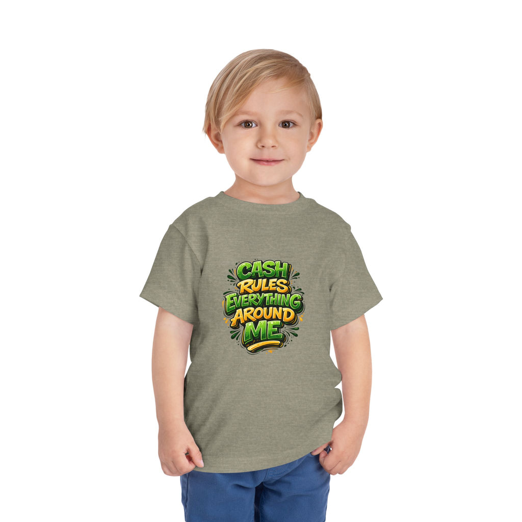 Toddler Tee - "Cash Rules Everything Around Me" Graphic Shirt | Funny Kid Money Design