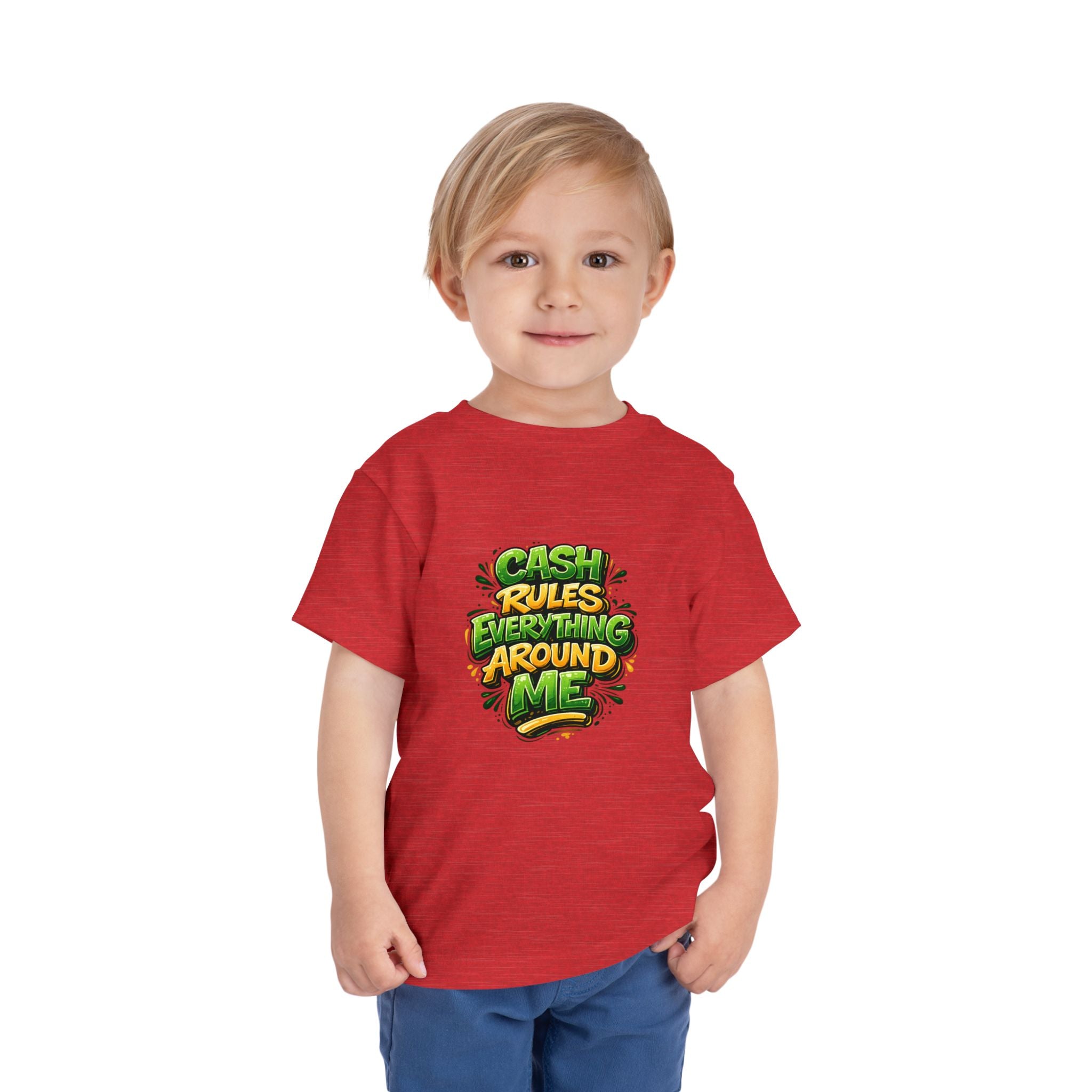 Toddler Tee - "Cash Rules Everything Around Me" Graphic Shirt | Funny Kid Money Design