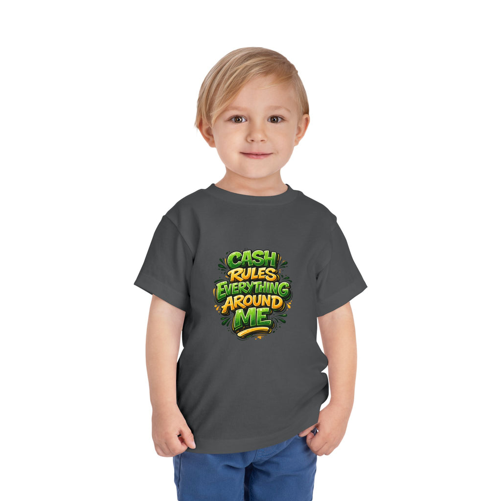 Toddler Tee - "Cash Rules Everything Around Me" Graphic Shirt | Funny Kid Money Design