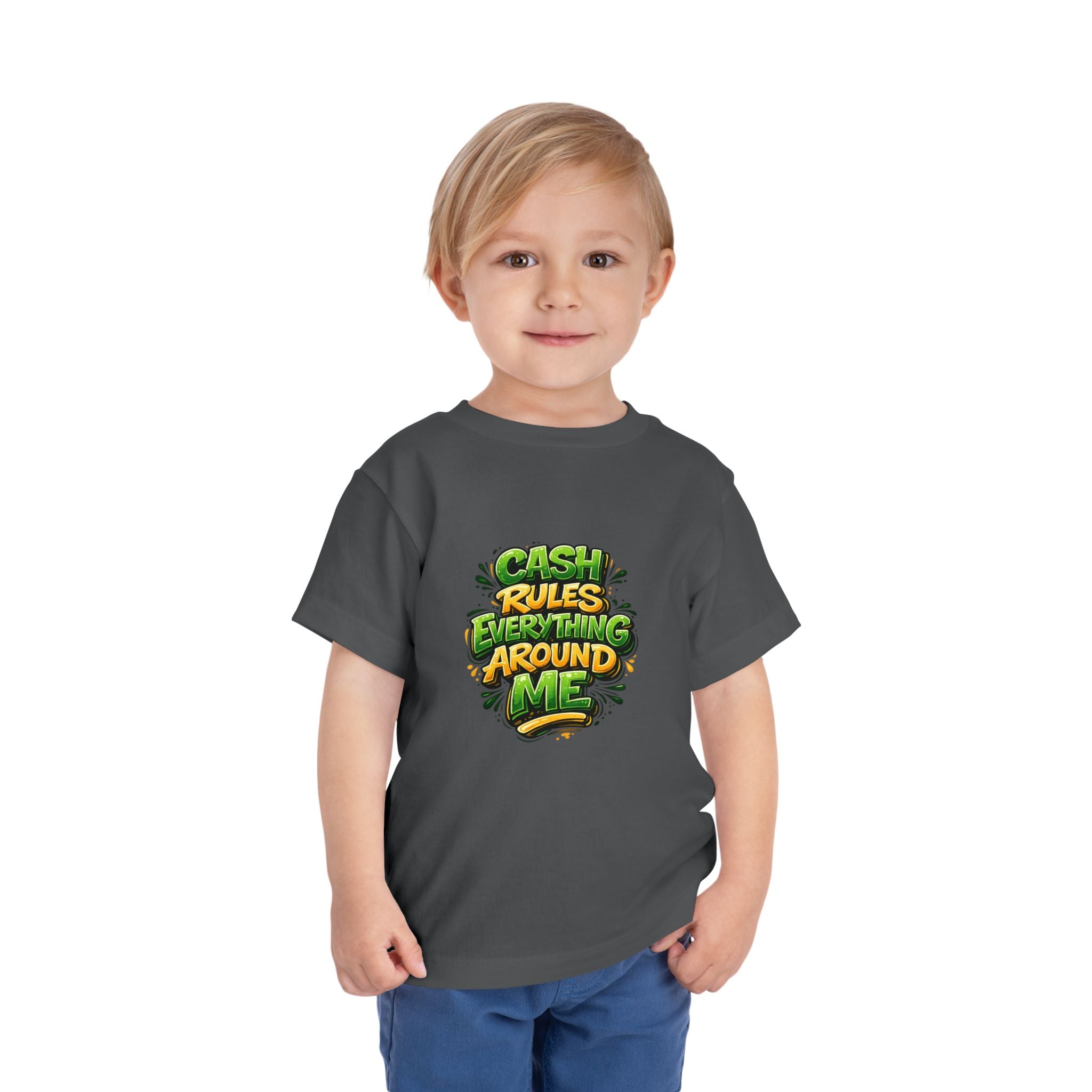 Toddler Tee - "Cash Rules Everything Around Me" Graphic Shirt | Funny Kid Money Design