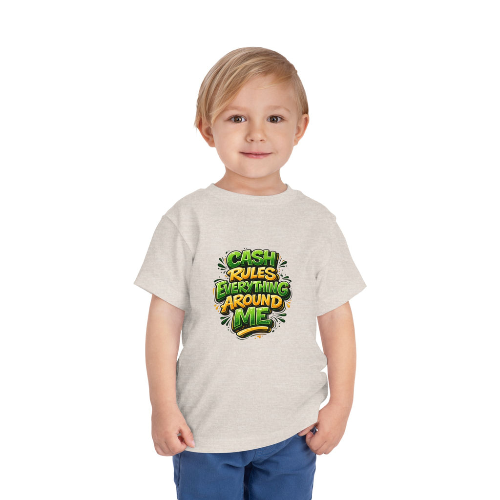 Toddler Tee - "Cash Rules Everything Around Me" Graphic Shirt | Funny Kid Money Design