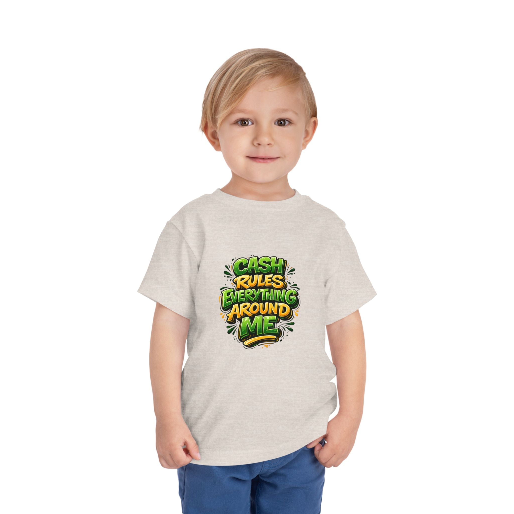 Toddler Tee - "Cash Rules Everything Around Me" Graphic Shirt | Funny Kid Money Design
