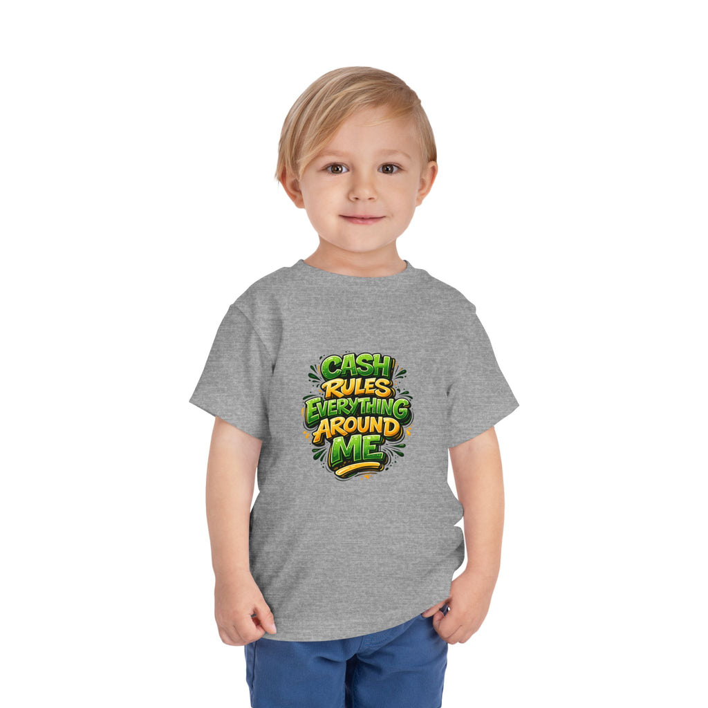 Toddler Tee - "Cash Rules Everything Around Me" Graphic Shirt | Funny Kid Money Design