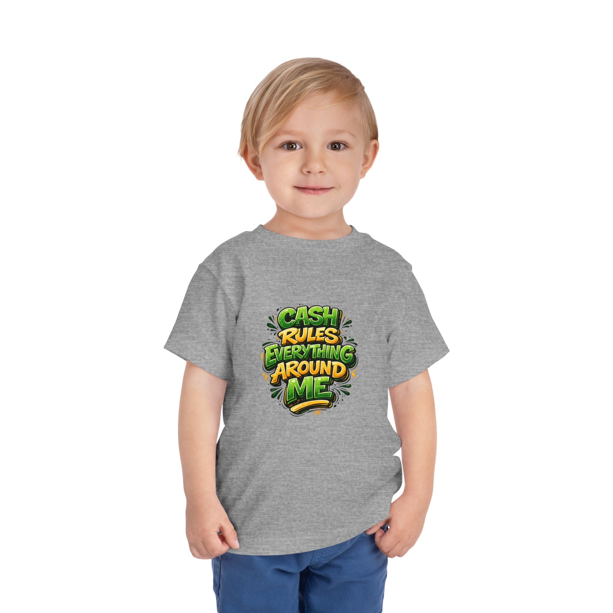 Toddler Tee - "Cash Rules Everything Around Me" Graphic Shirt | Funny Kid Money Design