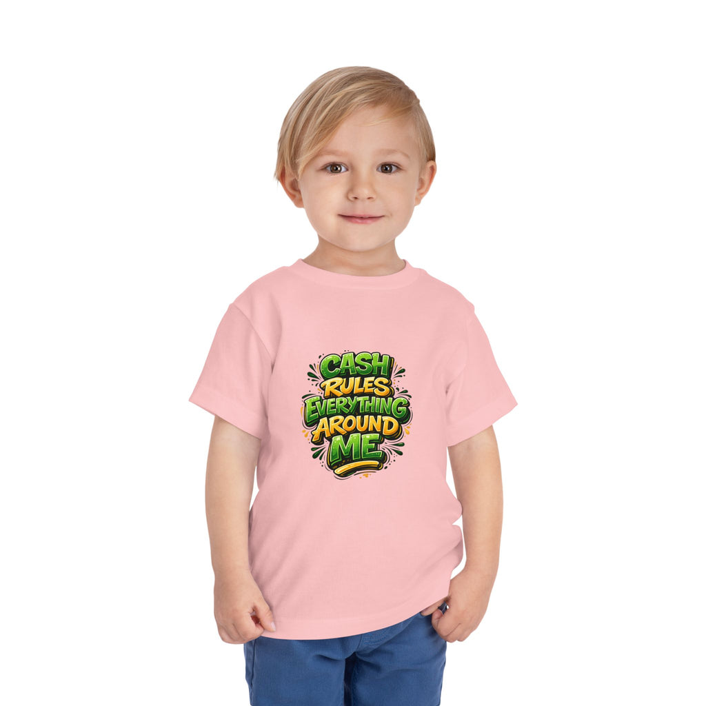 Toddler Tee - "Cash Rules Everything Around Me" Graphic Shirt | Funny Kid Money Design