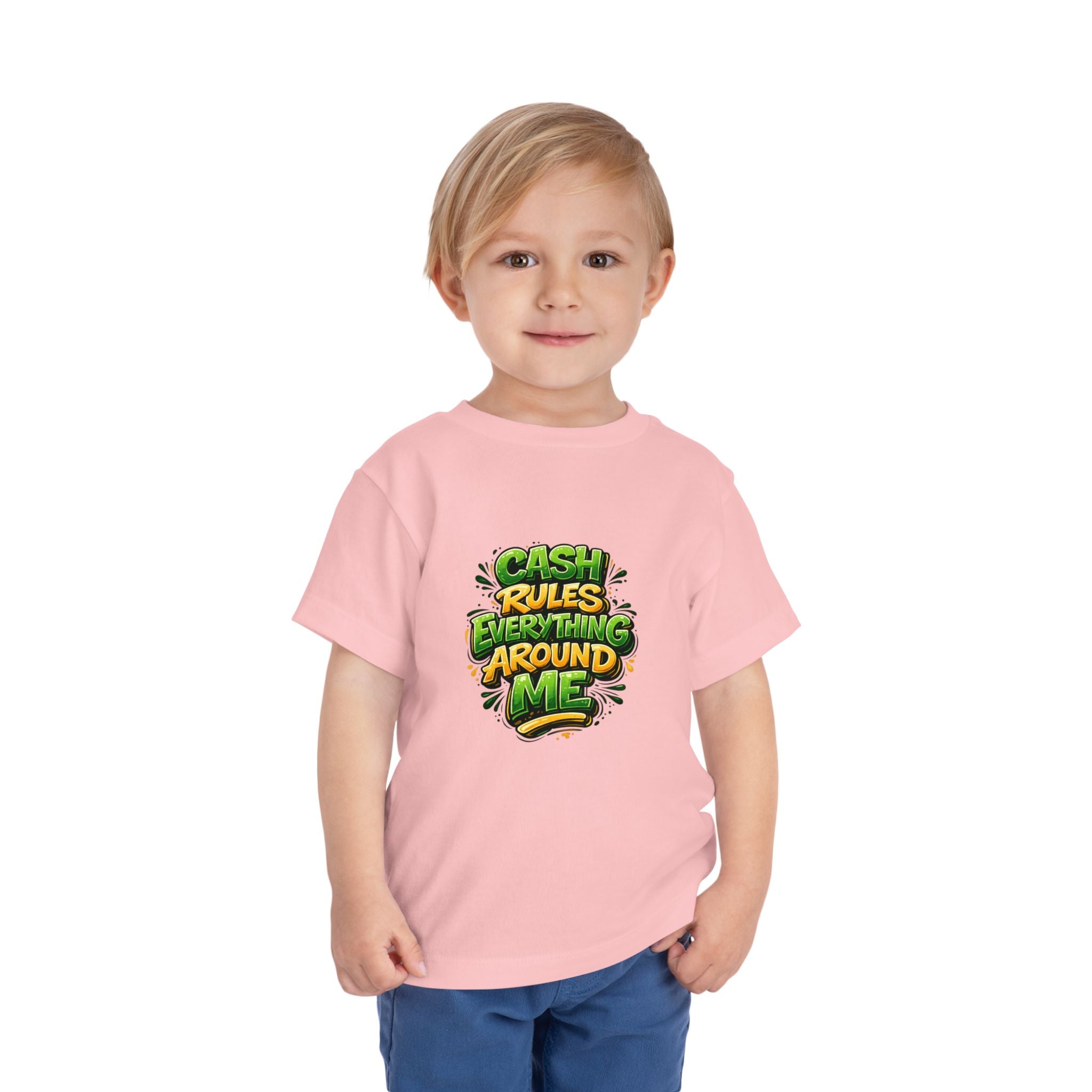 Toddler Tee - "Cash Rules Everything Around Me" Graphic Shirt | Funny Kid Money Design