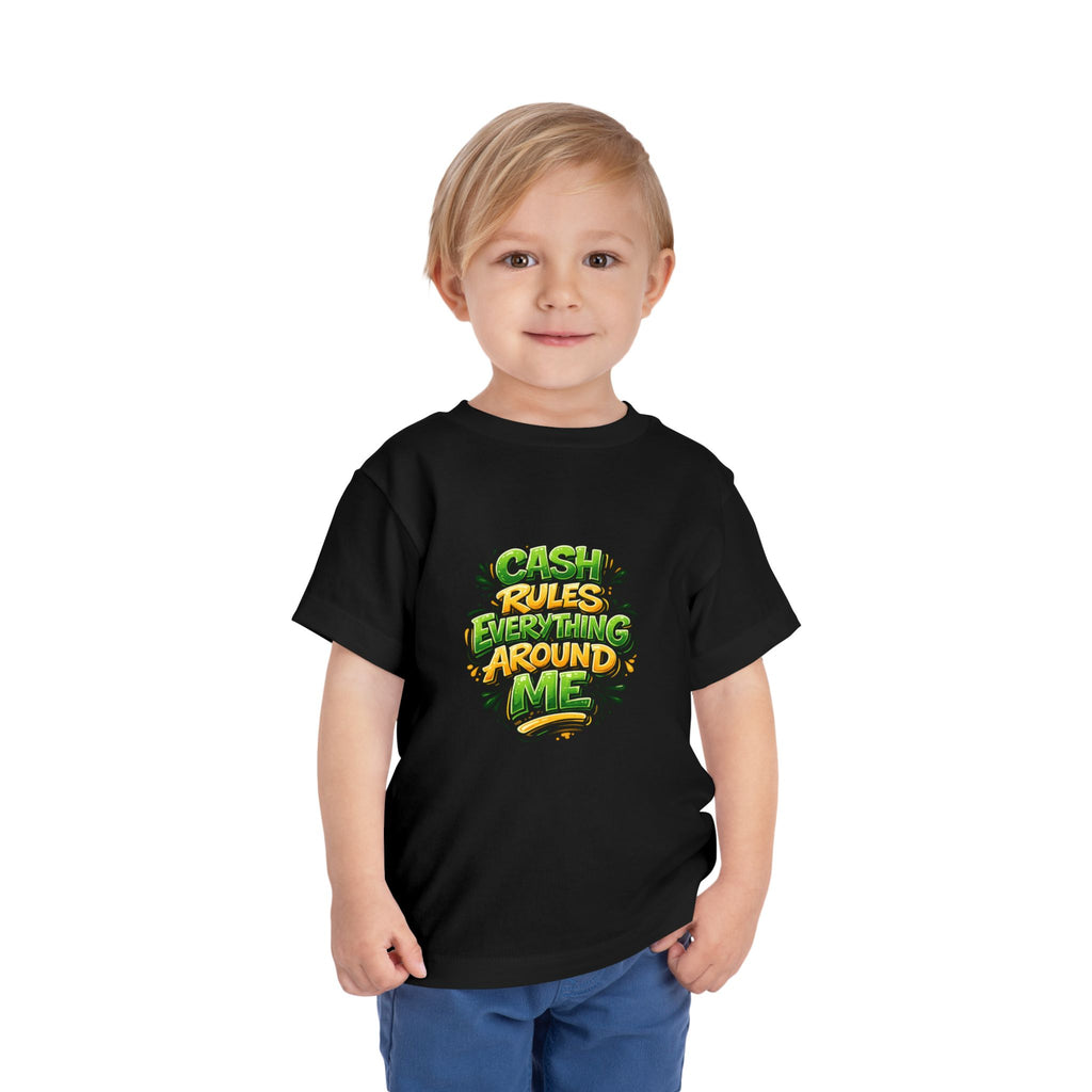 Toddler Tee - "Cash Rules Everything Around Me" Graphic Shirt | Funny Kid Money Design