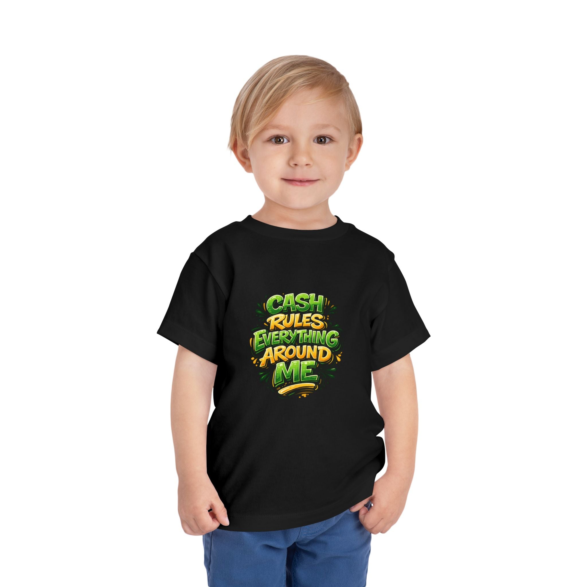 Toddler Tee - "Cash Rules Everything Around Me" Graphic Shirt | Funny Kid Money Design