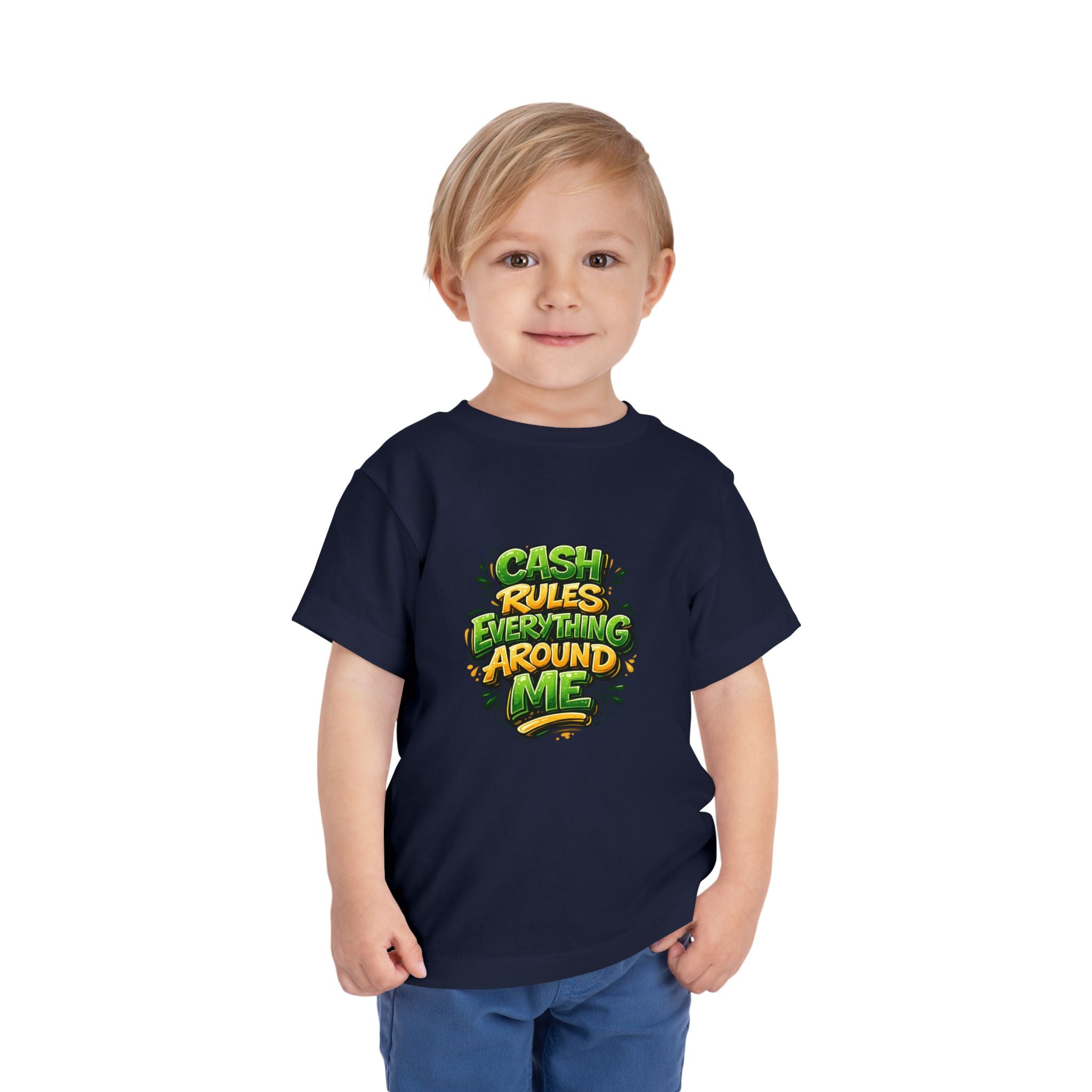 Toddler Tee - "Cash Rules Everything Around Me" Graphic Shirt | Funny Kid Money Design